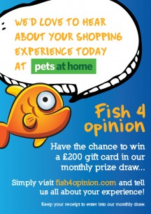 ‘Fish for Opinion’ at Pets at Home.