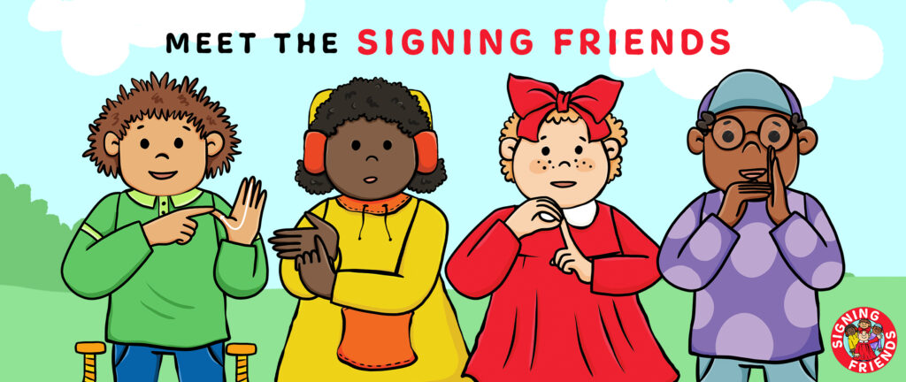 signing friends singing hands